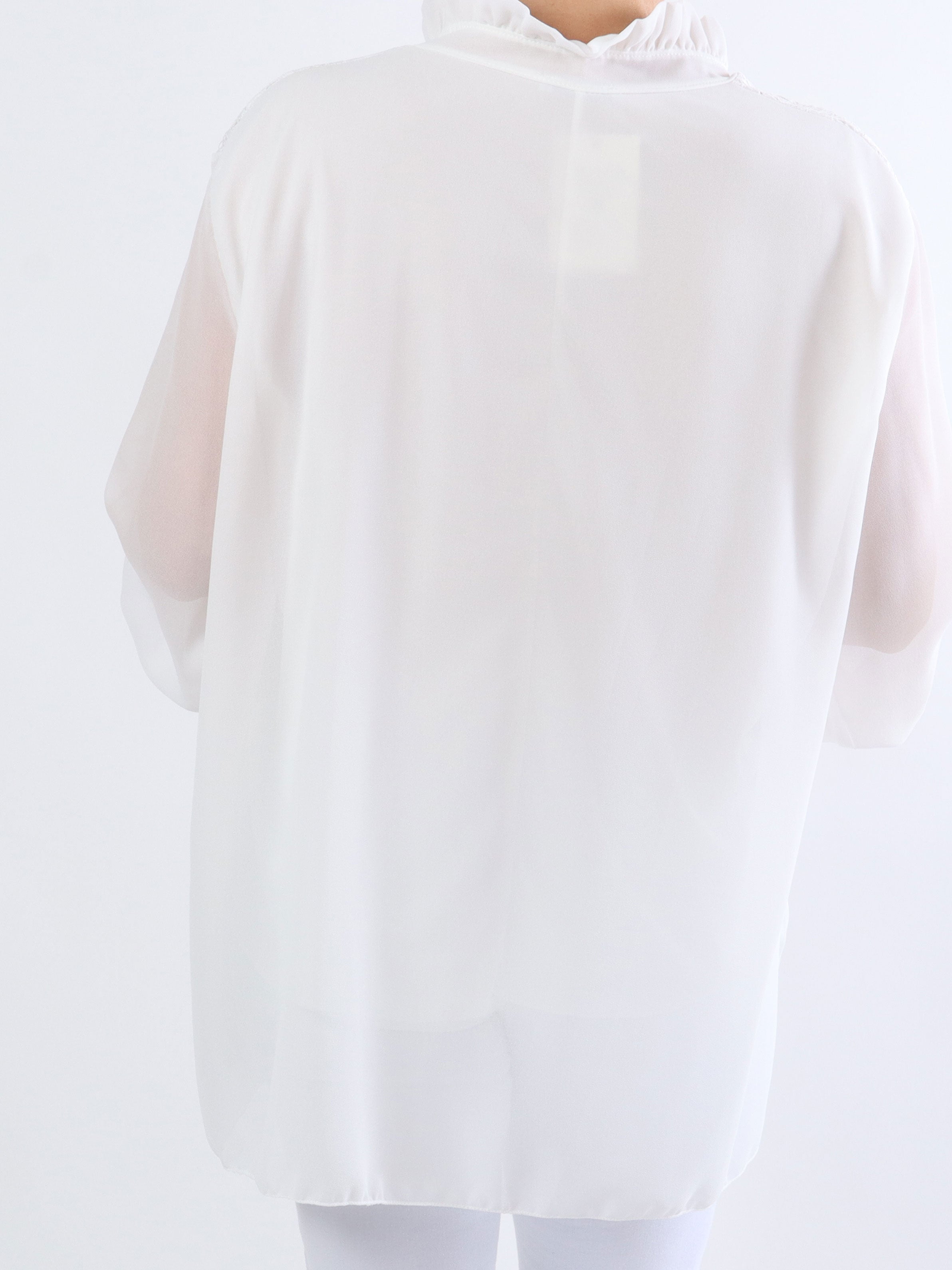 Iris - Sød plus size top med blond og folder